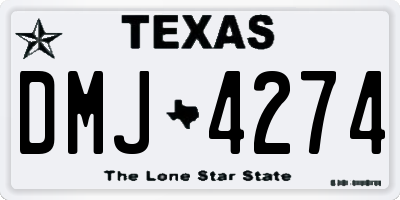 TX license plate DMJ4274