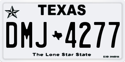 TX license plate DMJ4277
