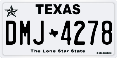TX license plate DMJ4278
