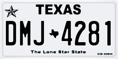 TX license plate DMJ4281