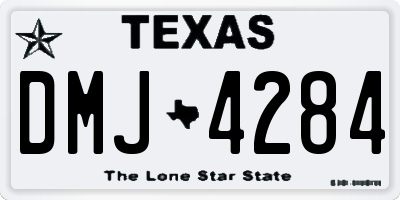 TX license plate DMJ4284