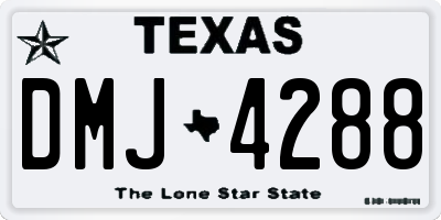 TX license plate DMJ4288