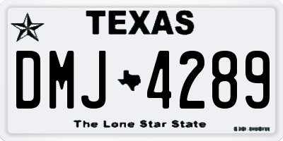TX license plate DMJ4289