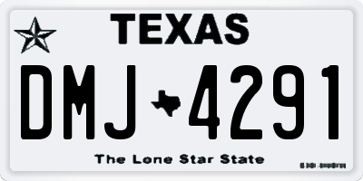 TX license plate DMJ4291