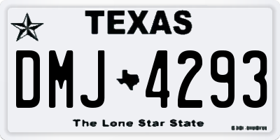 TX license plate DMJ4293