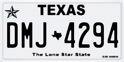 TX license plate DMJ4294