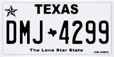 TX license plate DMJ4299