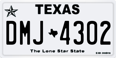 TX license plate DMJ4302