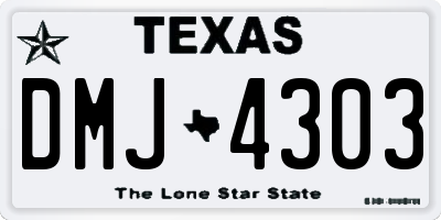 TX license plate DMJ4303