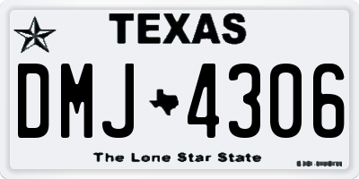 TX license plate DMJ4306