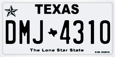 TX license plate DMJ4310