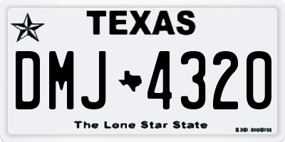 TX license plate DMJ4320