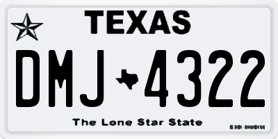 TX license plate DMJ4322