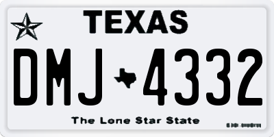 TX license plate DMJ4332