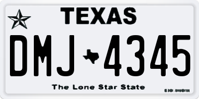TX license plate DMJ4345