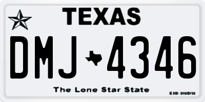 TX license plate DMJ4346