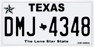 TX license plate DMJ4348
