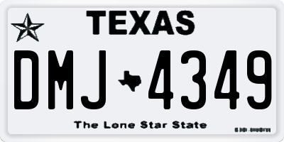 TX license plate DMJ4349