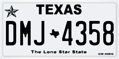 TX license plate DMJ4358