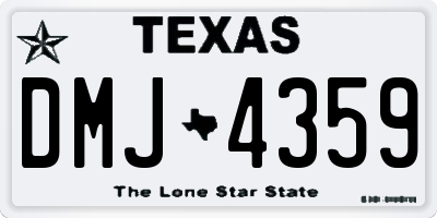 TX license plate DMJ4359