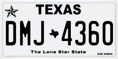 TX license plate DMJ4360