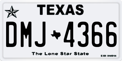TX license plate DMJ4366