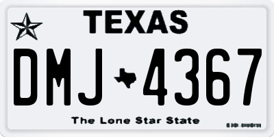 TX license plate DMJ4367