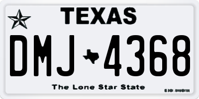 TX license plate DMJ4368