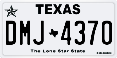 TX license plate DMJ4370