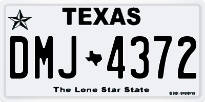 TX license plate DMJ4372
