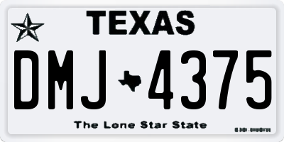 TX license plate DMJ4375
