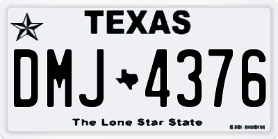 TX license plate DMJ4376