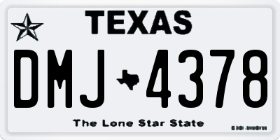 TX license plate DMJ4378