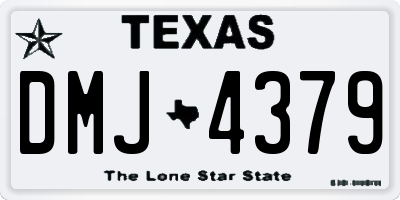 TX license plate DMJ4379