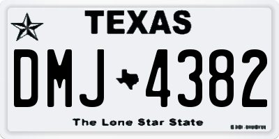 TX license plate DMJ4382