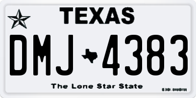 TX license plate DMJ4383