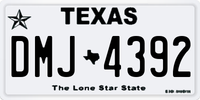 TX license plate DMJ4392