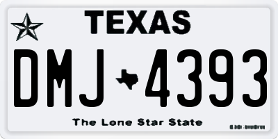 TX license plate DMJ4393