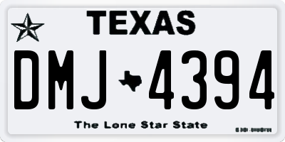 TX license plate DMJ4394