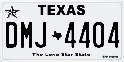TX license plate DMJ4404