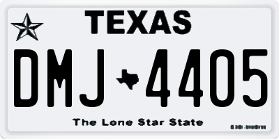 TX license plate DMJ4405