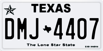 TX license plate DMJ4407