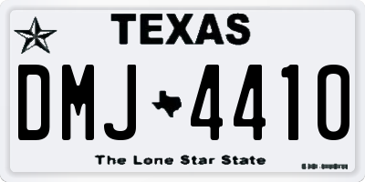 TX license plate DMJ4410