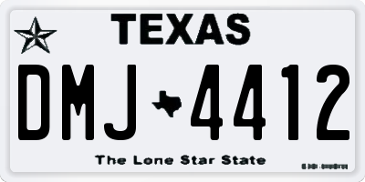 TX license plate DMJ4412