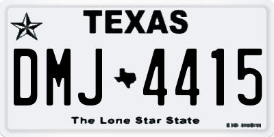 TX license plate DMJ4415