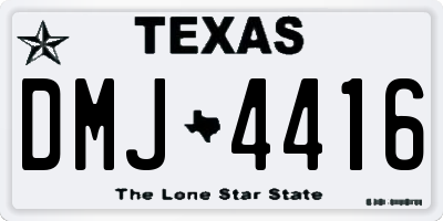 TX license plate DMJ4416