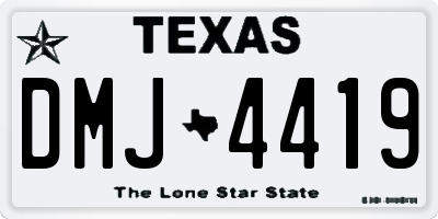TX license plate DMJ4419