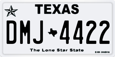 TX license plate DMJ4422