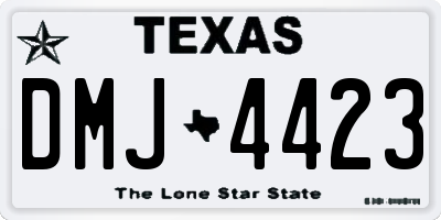 TX license plate DMJ4423