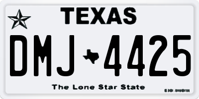 TX license plate DMJ4425